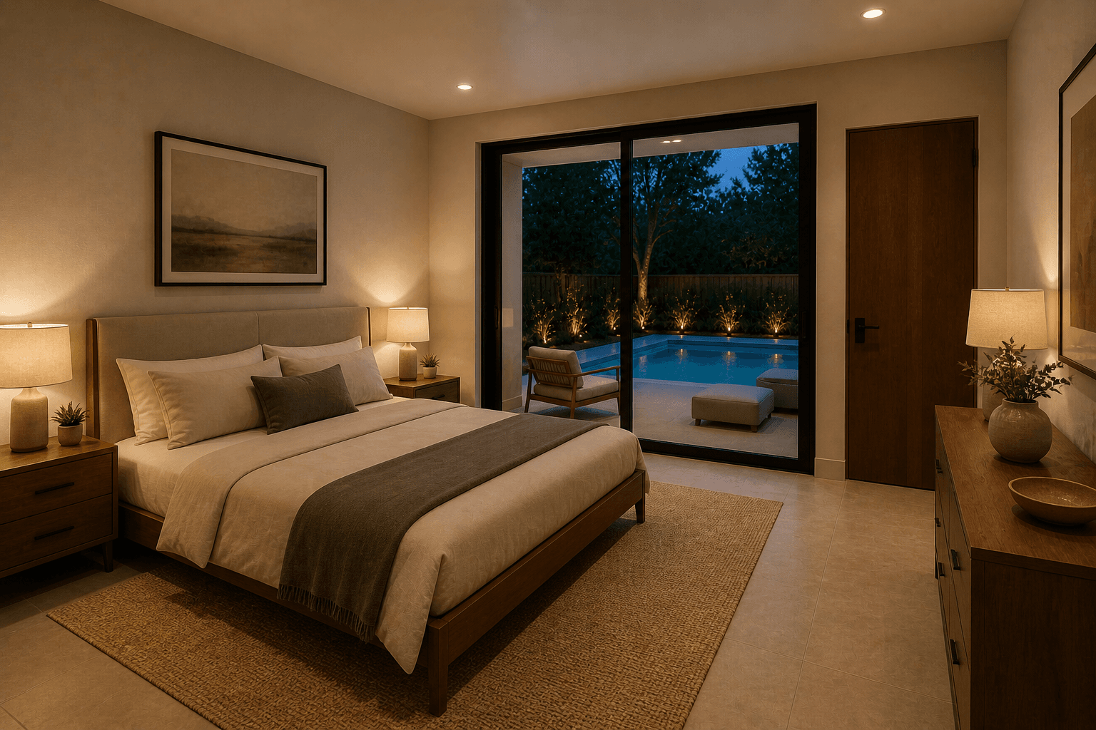 Primary bedroom rendering